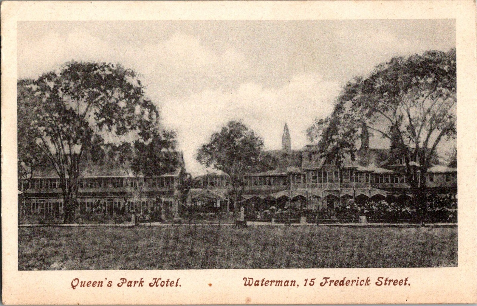 Vintage Postcard Port Of Spain Trinidad Queen\'s Park Hotel