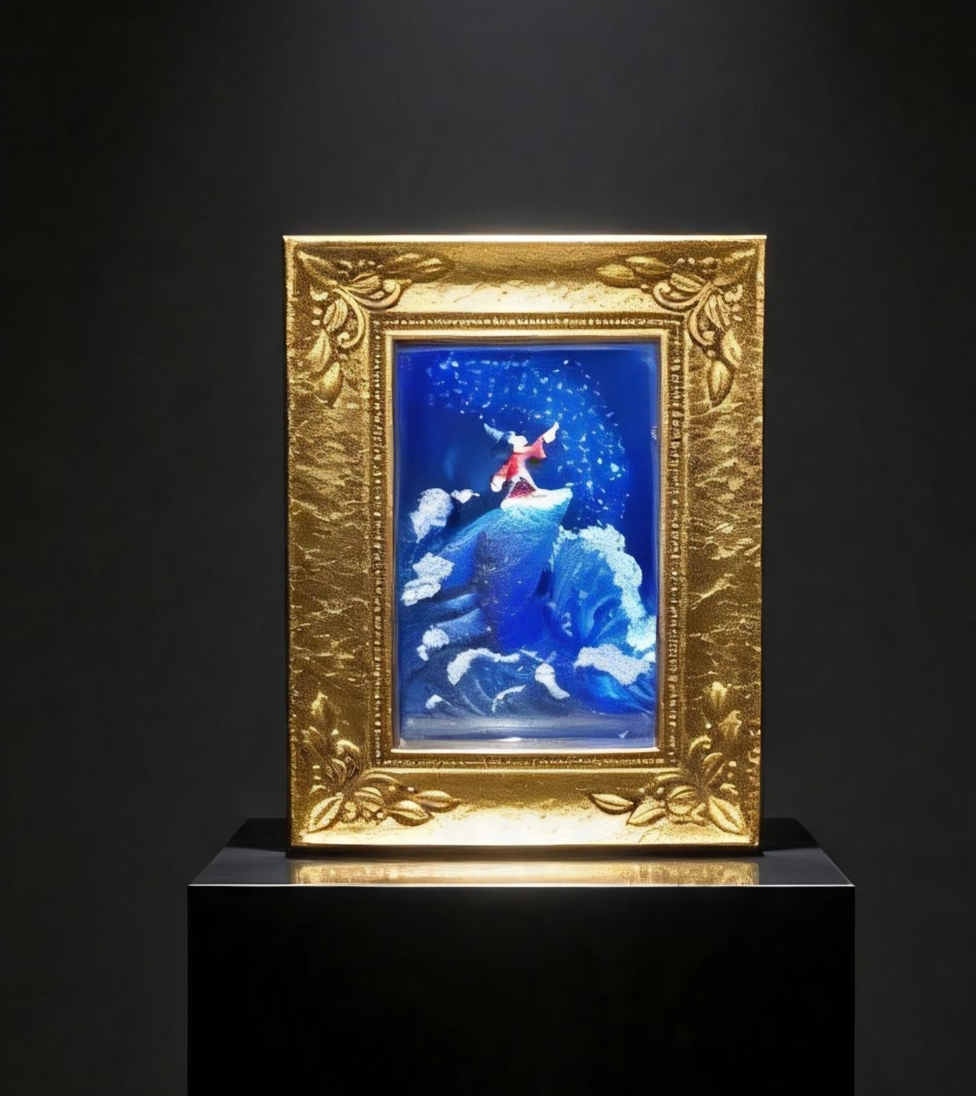 Disney Olszewski Gallery of Light Sorcerer Mickey Magic in the Stars Shadow Box