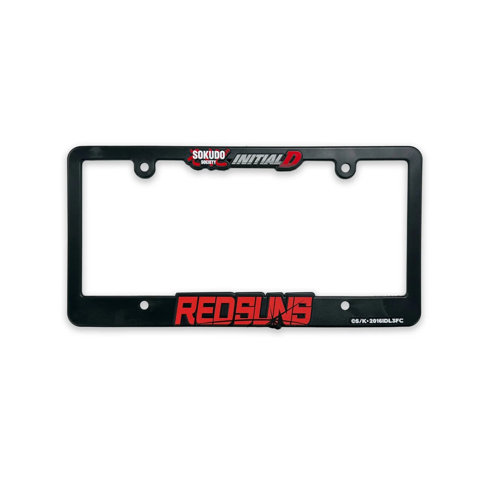 Sokudo Society Official Initial D Red Suns License Plate Frame New