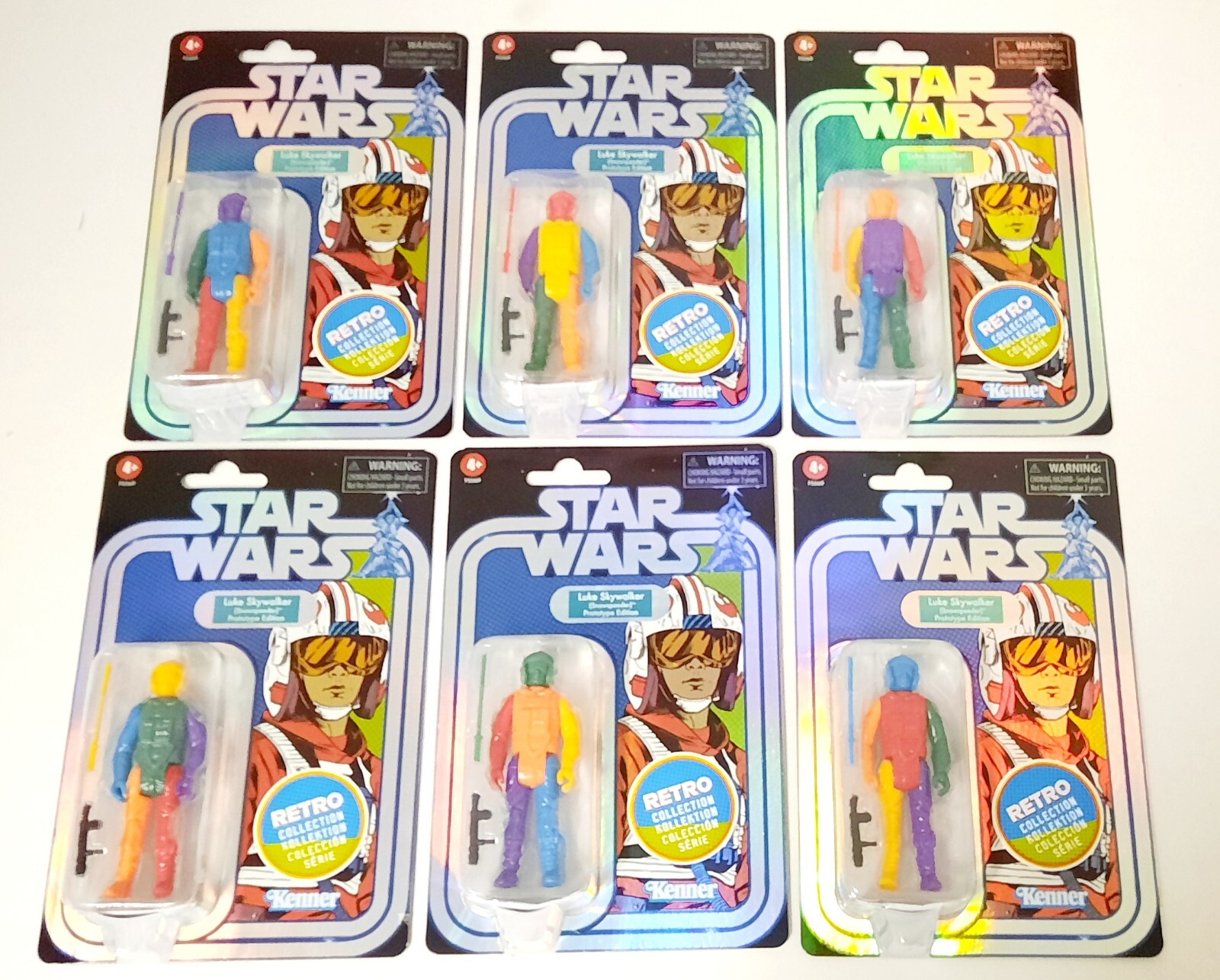 Kenner Star Wars Retro Collection Luke Skywalker Prototype ALL 6 Variants Original Box