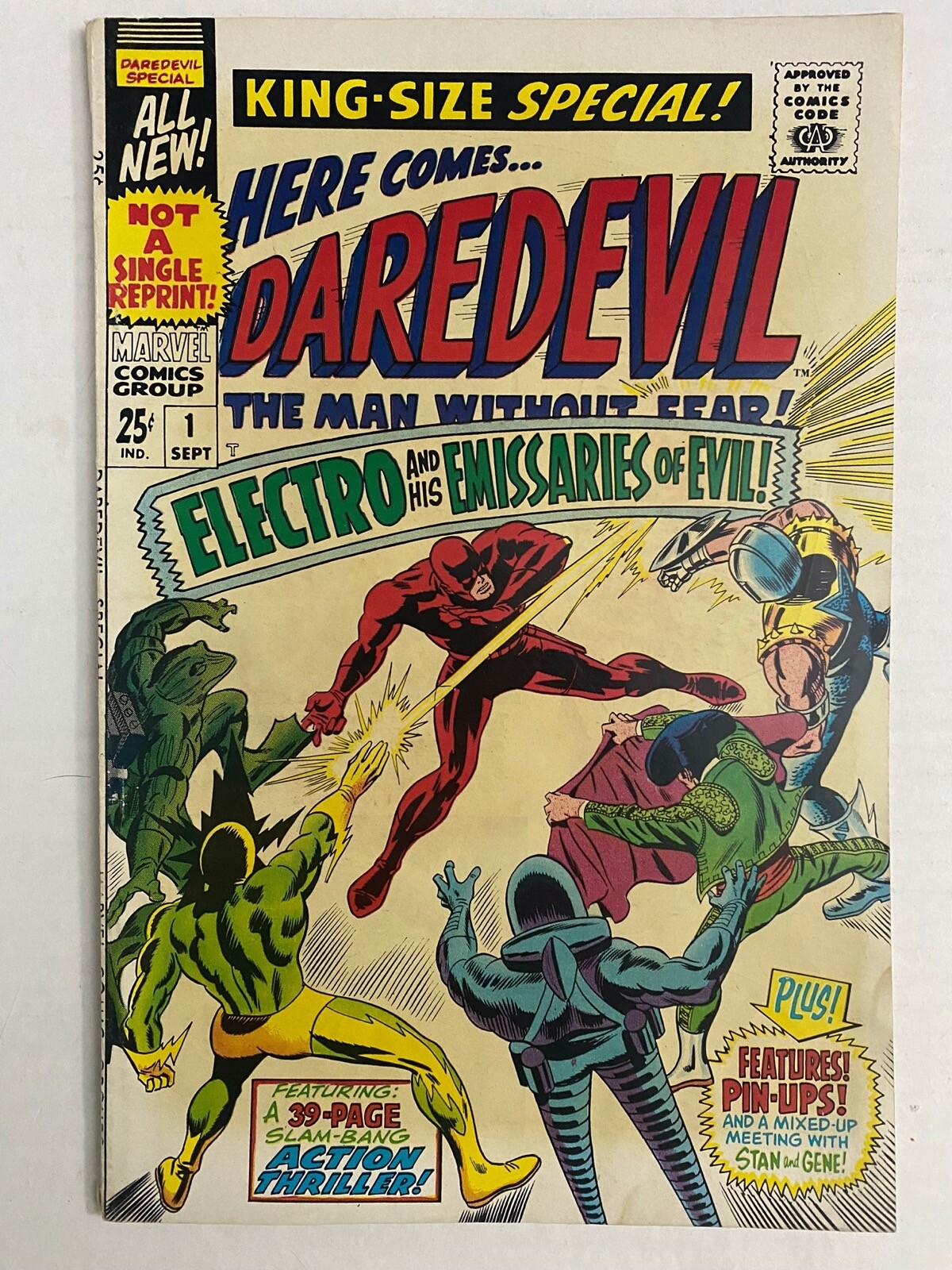 DAREDEVIL KING-SIZE SPECIAL #1 - Electro and his Emissaries of Evil 1967 MARVEL