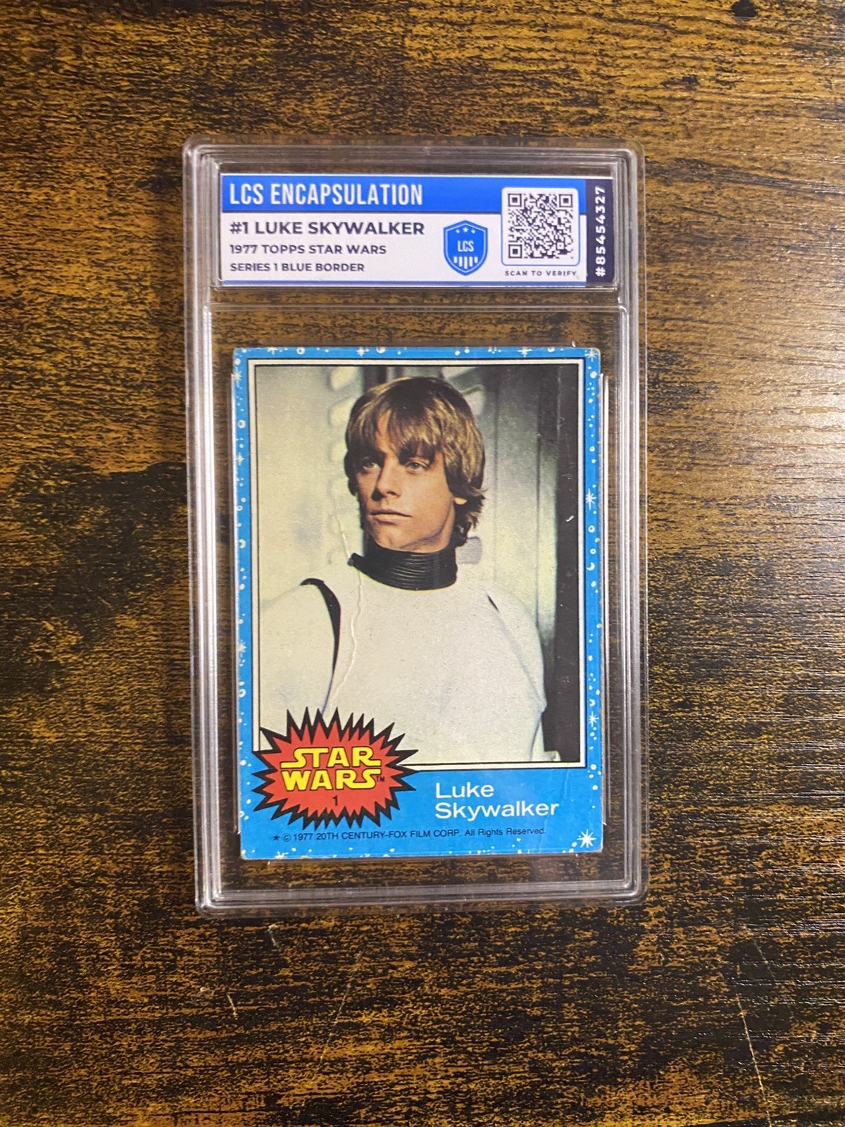 1977 Topps Star Wars #1 Luke Skywalker Mark Hamill LCS Encapsulated not graded