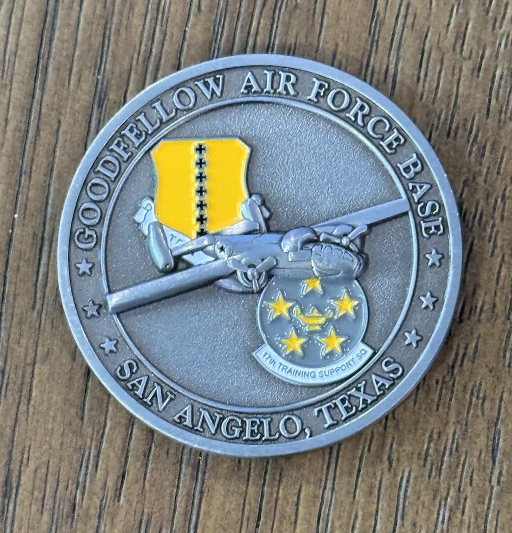 Goodfellow Air Force Base - Challenge Coin - 🇺🇸 San Angelo, TX - FIRE ACADEMY