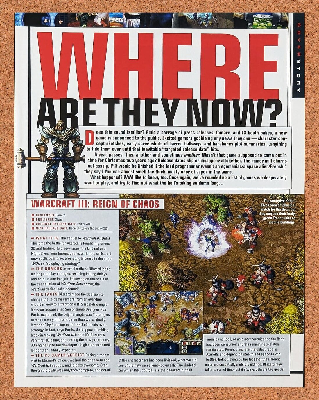 WarCraft III PC  Original 2002 Ad - Video Game Review Promo