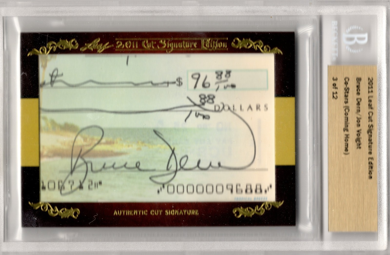 2011 Leaf Cut Signature Bruce Dern Jon Voight Dual Auto 3/12 BGS Coming Home