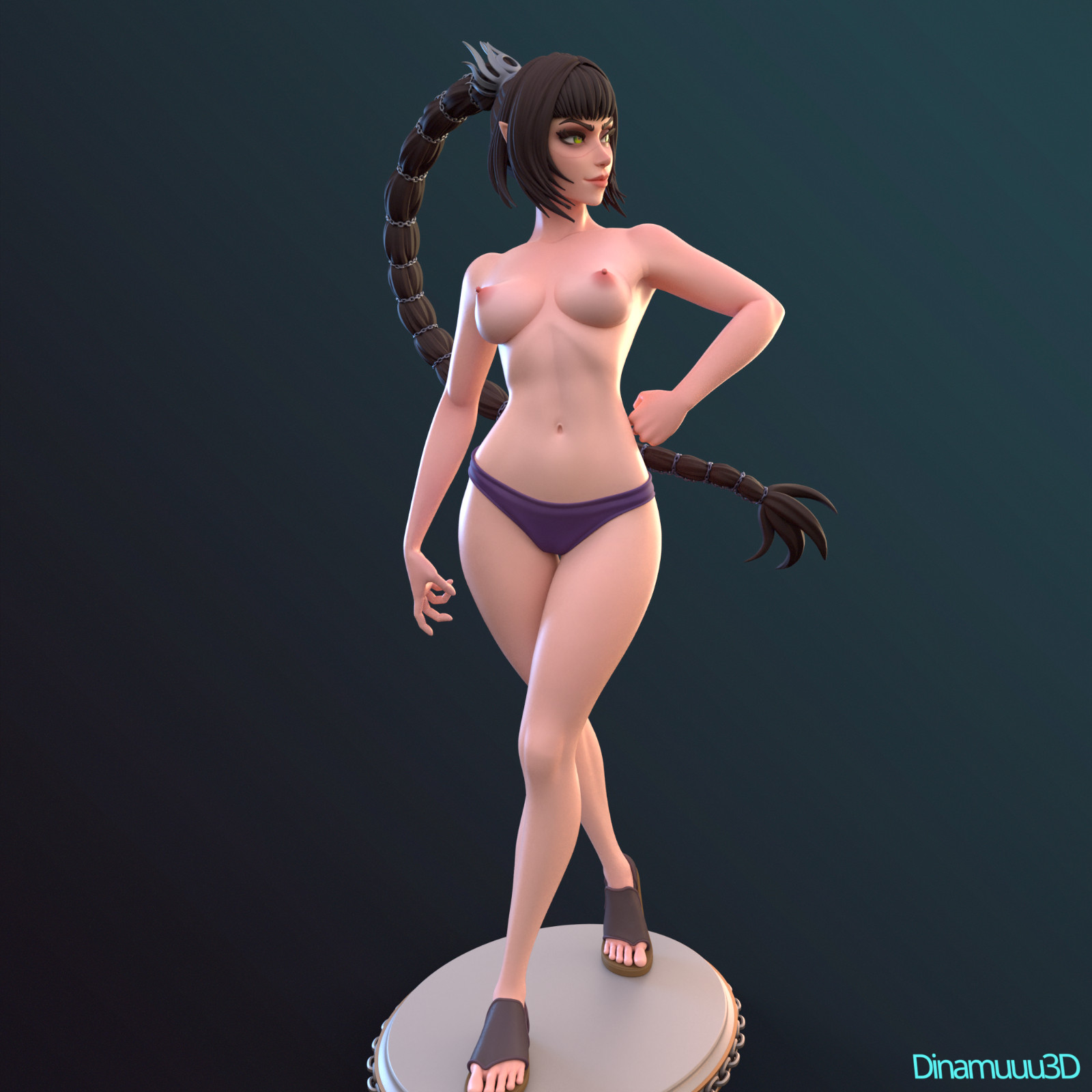 Shadowheart from Baldur's Gate 3 NSFW Resin Part Kit Gray Unpainted