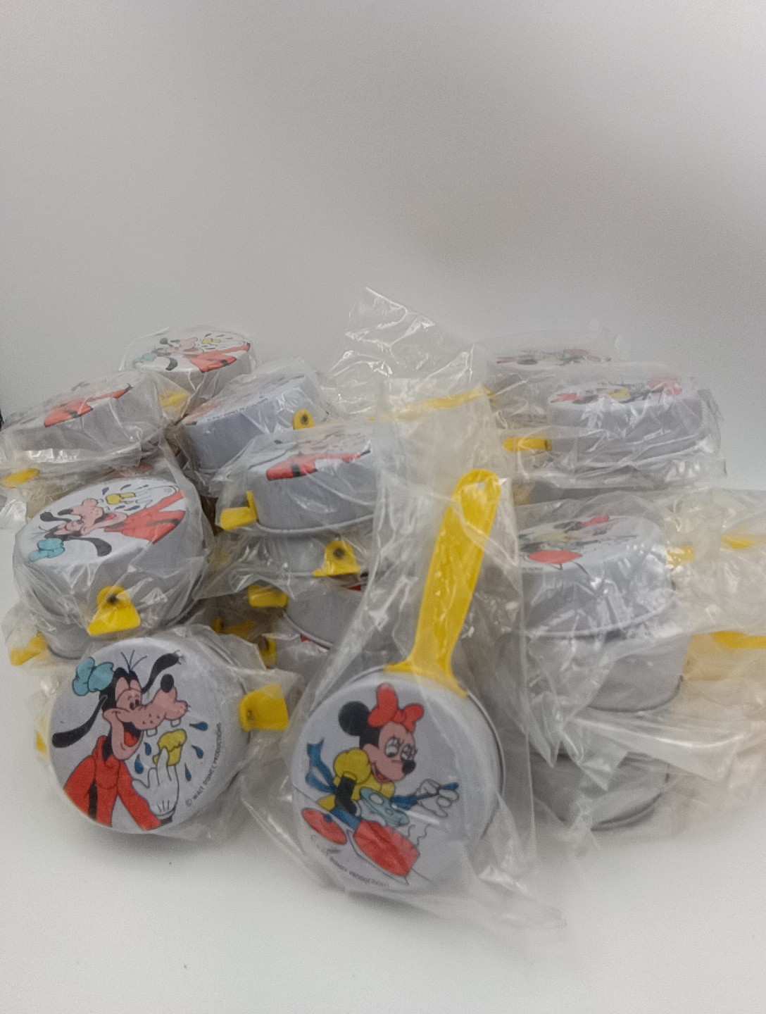 Vintage Disney 40 Piece  Tin Toys Lot  Child Play Pots Pans Pretend 60/70s NOS