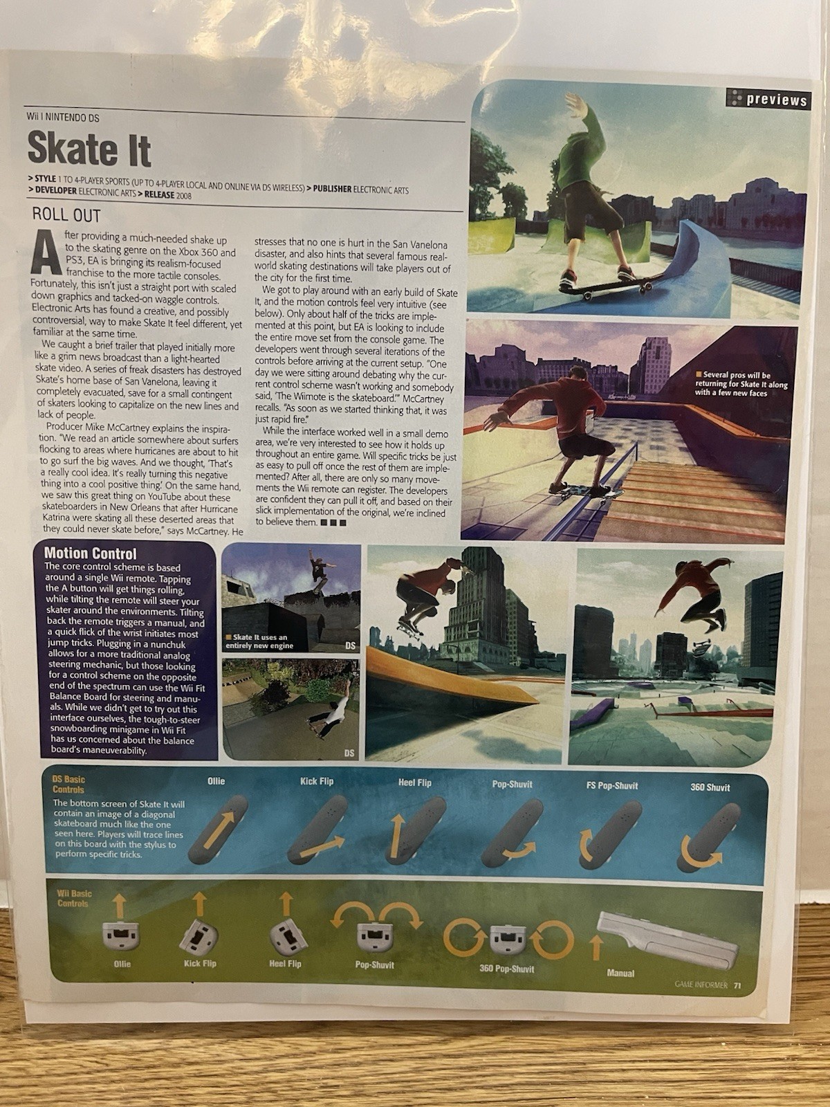 Skate It Nintendo DS 2008 Print Ad EA Skateboarding Game