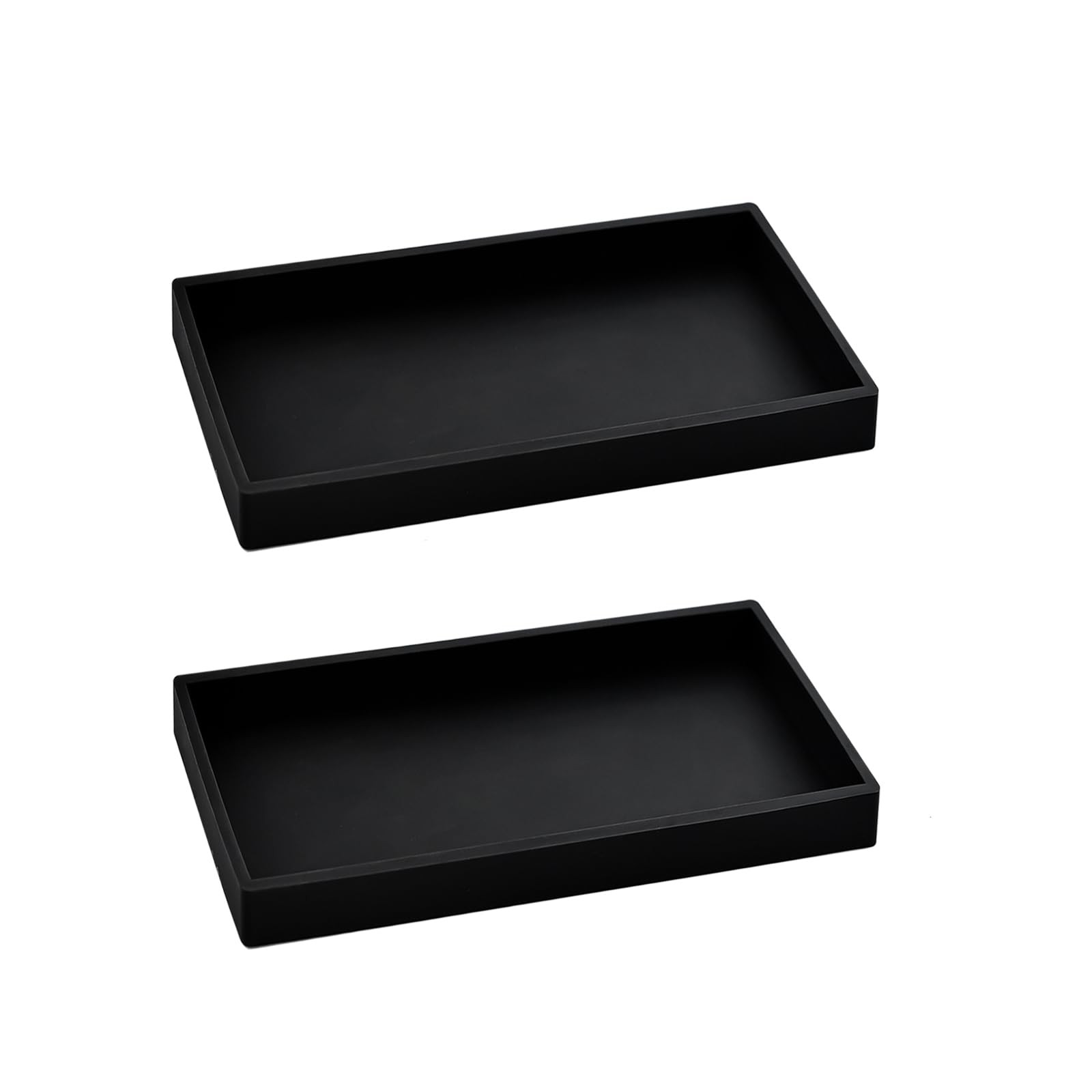 2PCS 7.87â€ L x 3.93â€ W Silicone Soap Dispenser Trays, countertop Tray for...