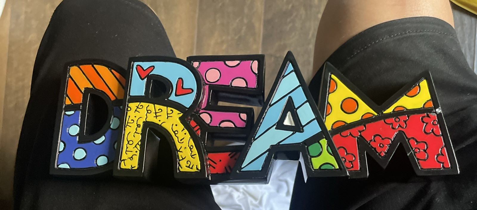 Romero Britto Large Word Art Lot Wall/Table Dream