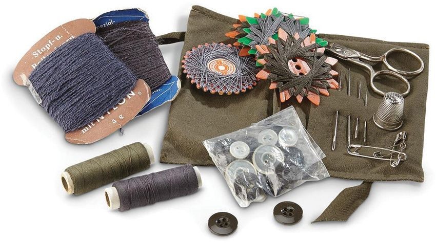 German Sewing Kit (Used) Excellent Condition - All necessary repair items M4672