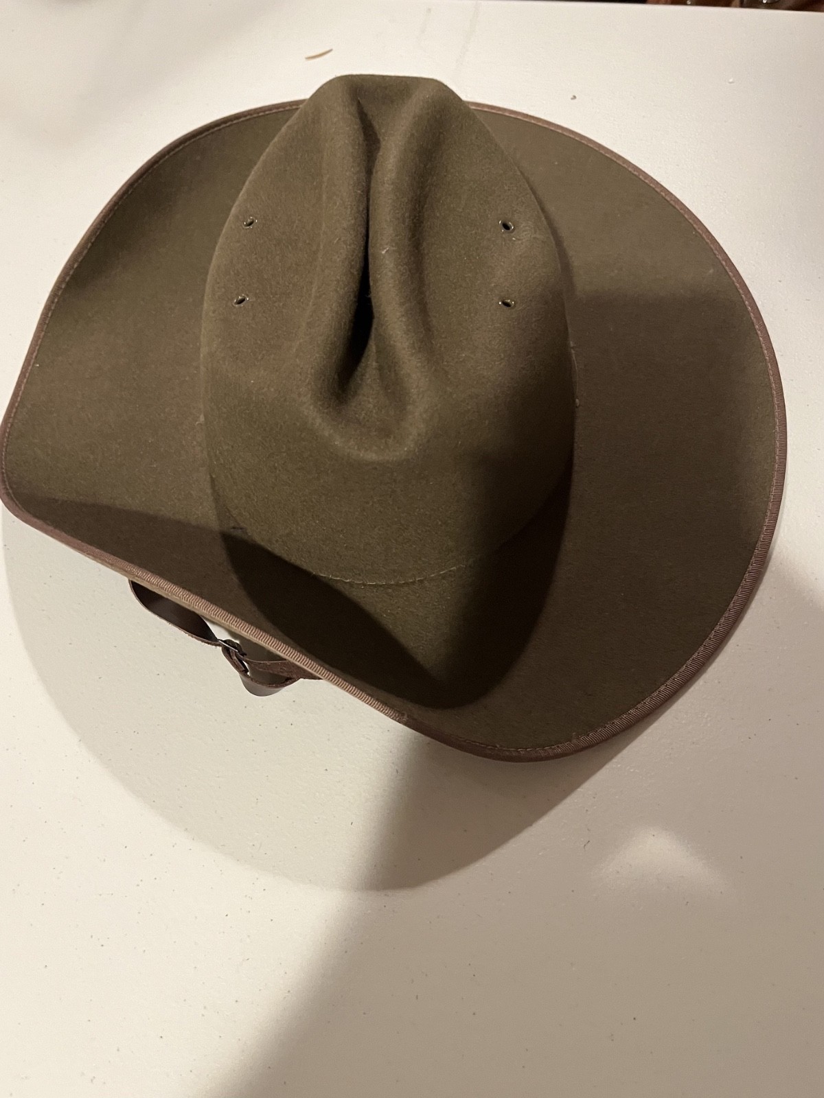 Australian Army Slouch Hat Khaki Fur Felt by Mountcastle, Sz 59