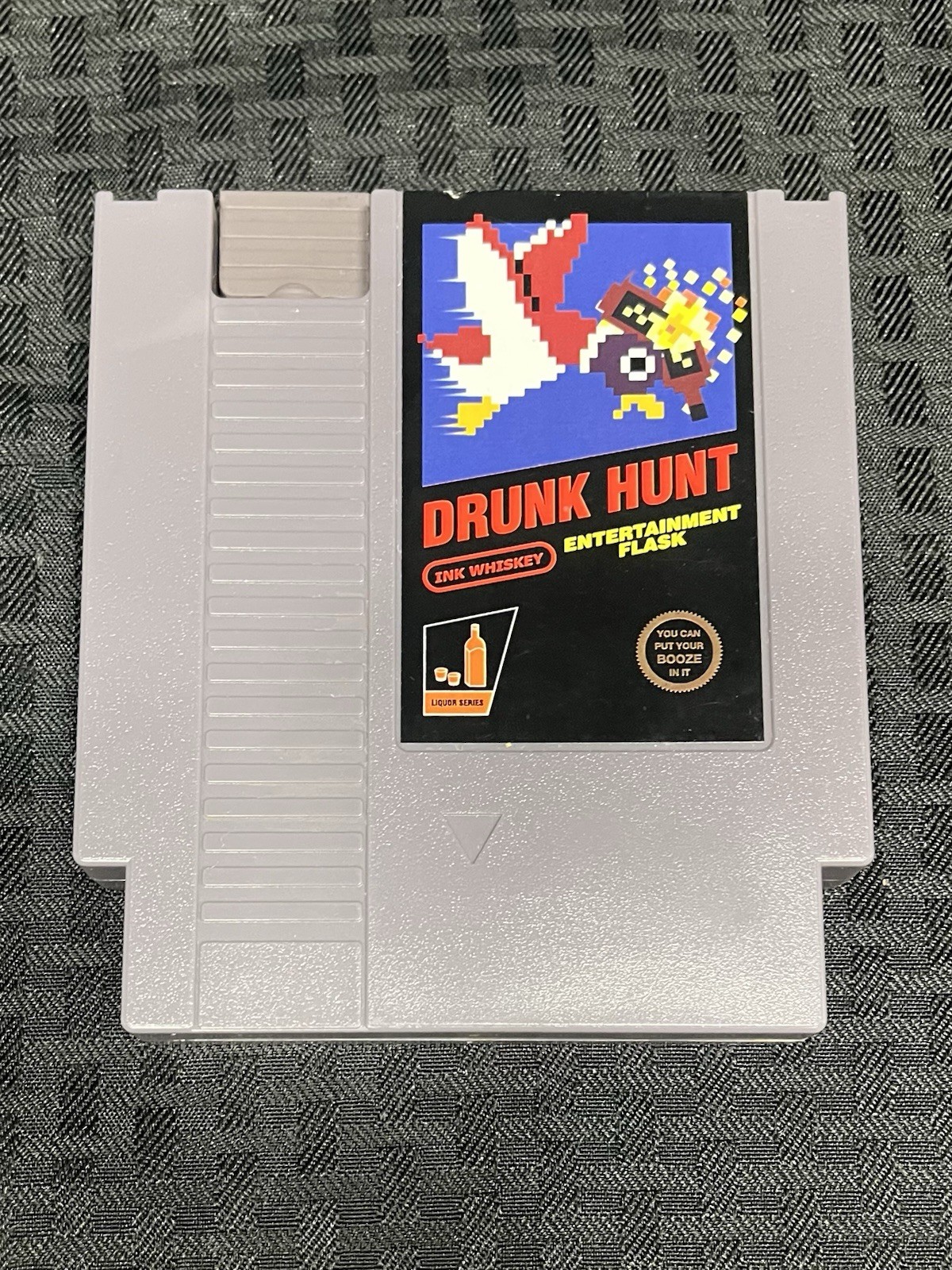 Ink Whiskey Duck/Drunk Hunt NES Cartridge Flask