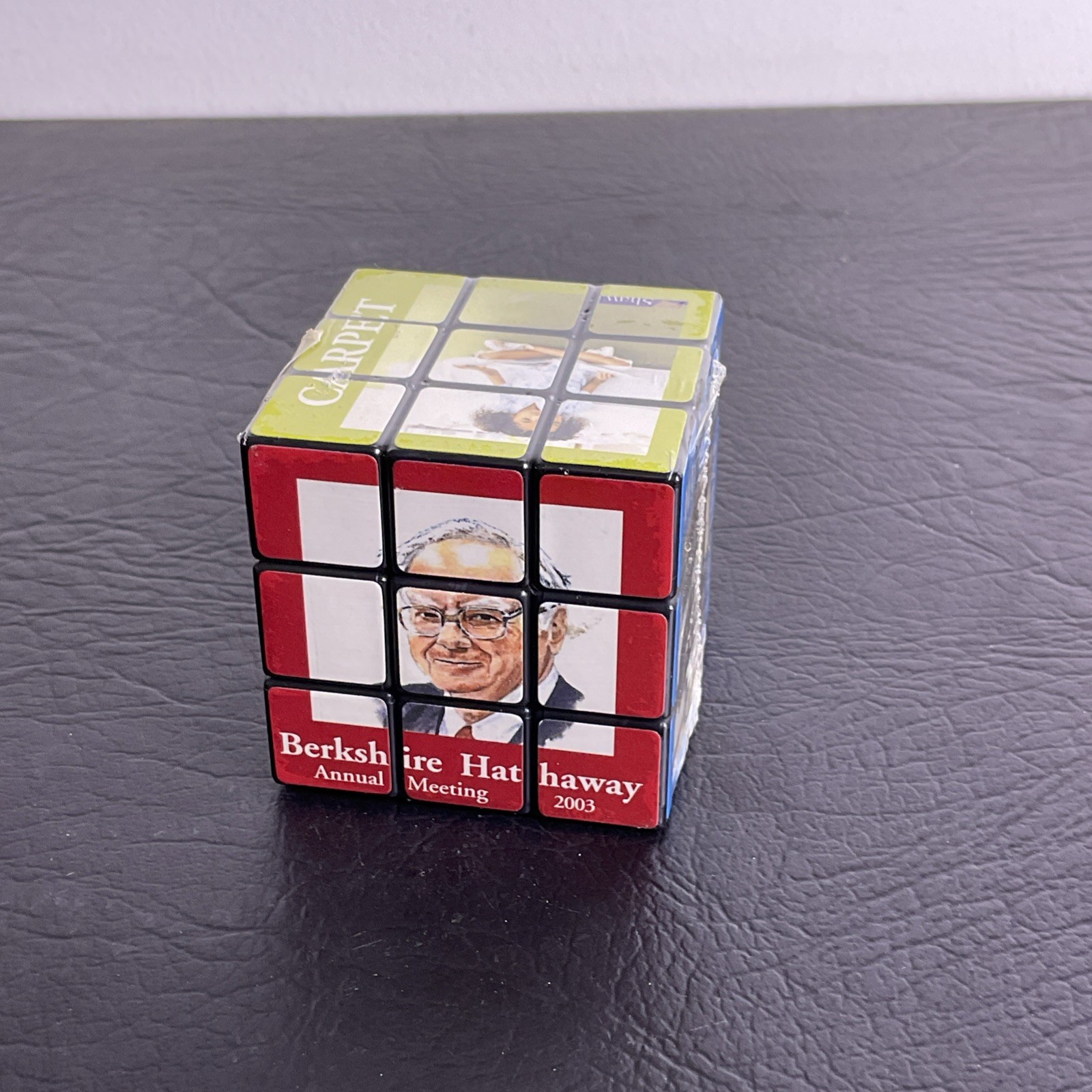 Rare Berkshire Hathaway Shareholders 2003 Rubik’s Cube Warren Buffet Advertising