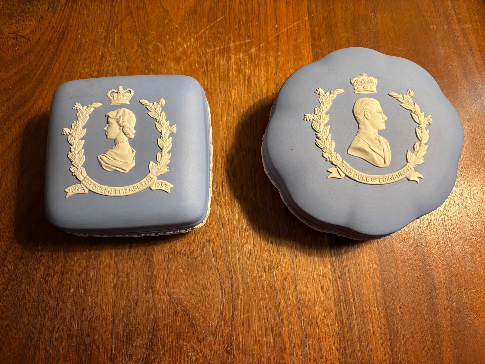 Original 1953 Queen Elizabeth II & Prince Philip set coronation boxes