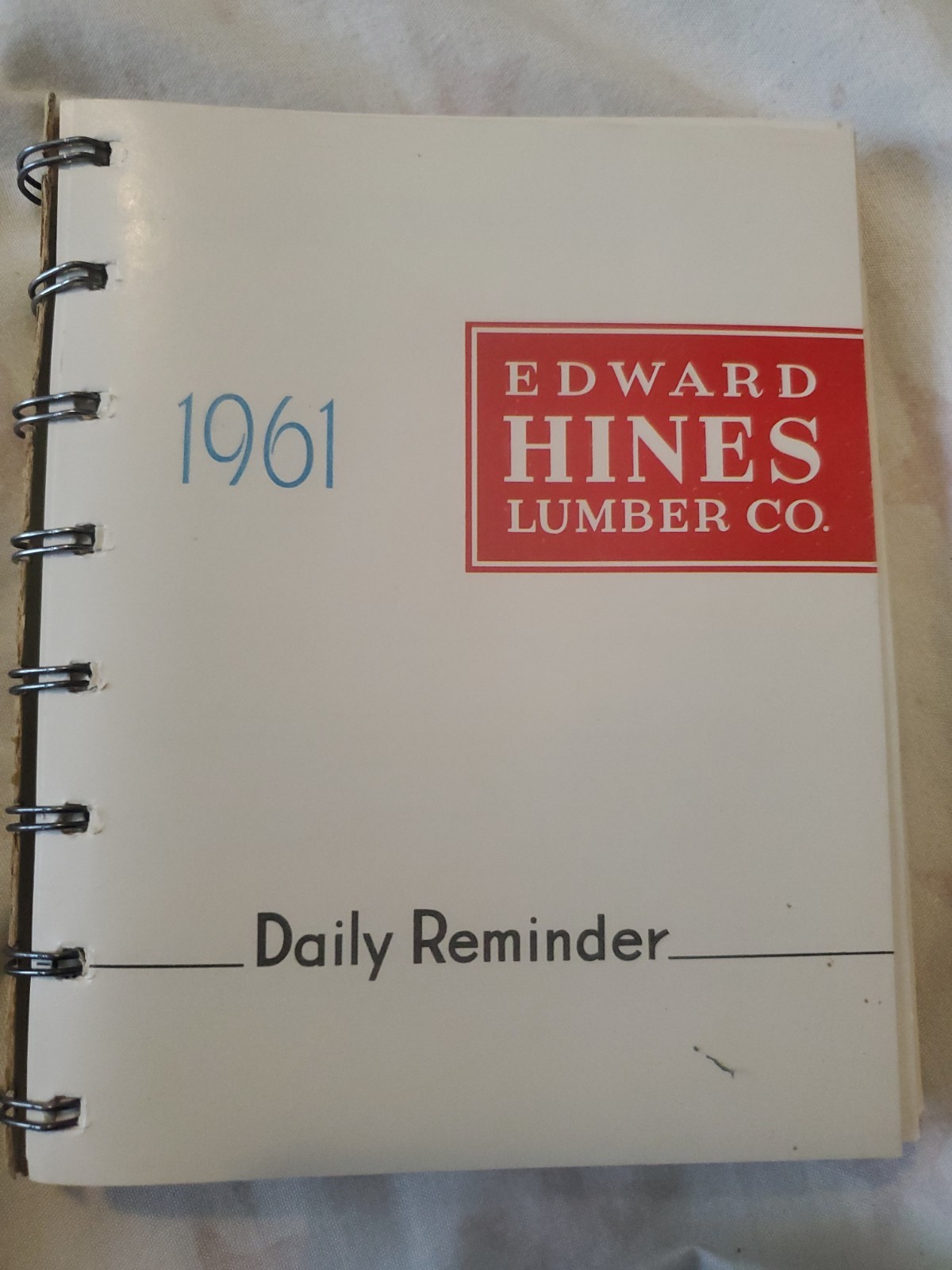 Edward Hines Lumber Co. 1961 Daily Reminder Planner Book Color Photos BRAND NEW