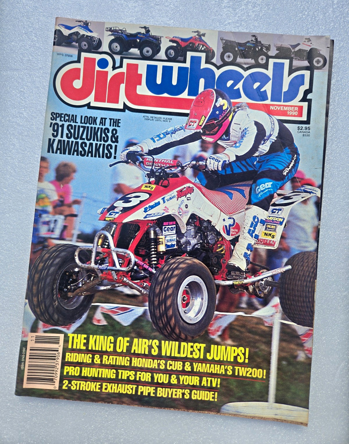 Vintage DIRTWHEELS ATV Magazine November 1990 Suzuki Kawasaki Honda