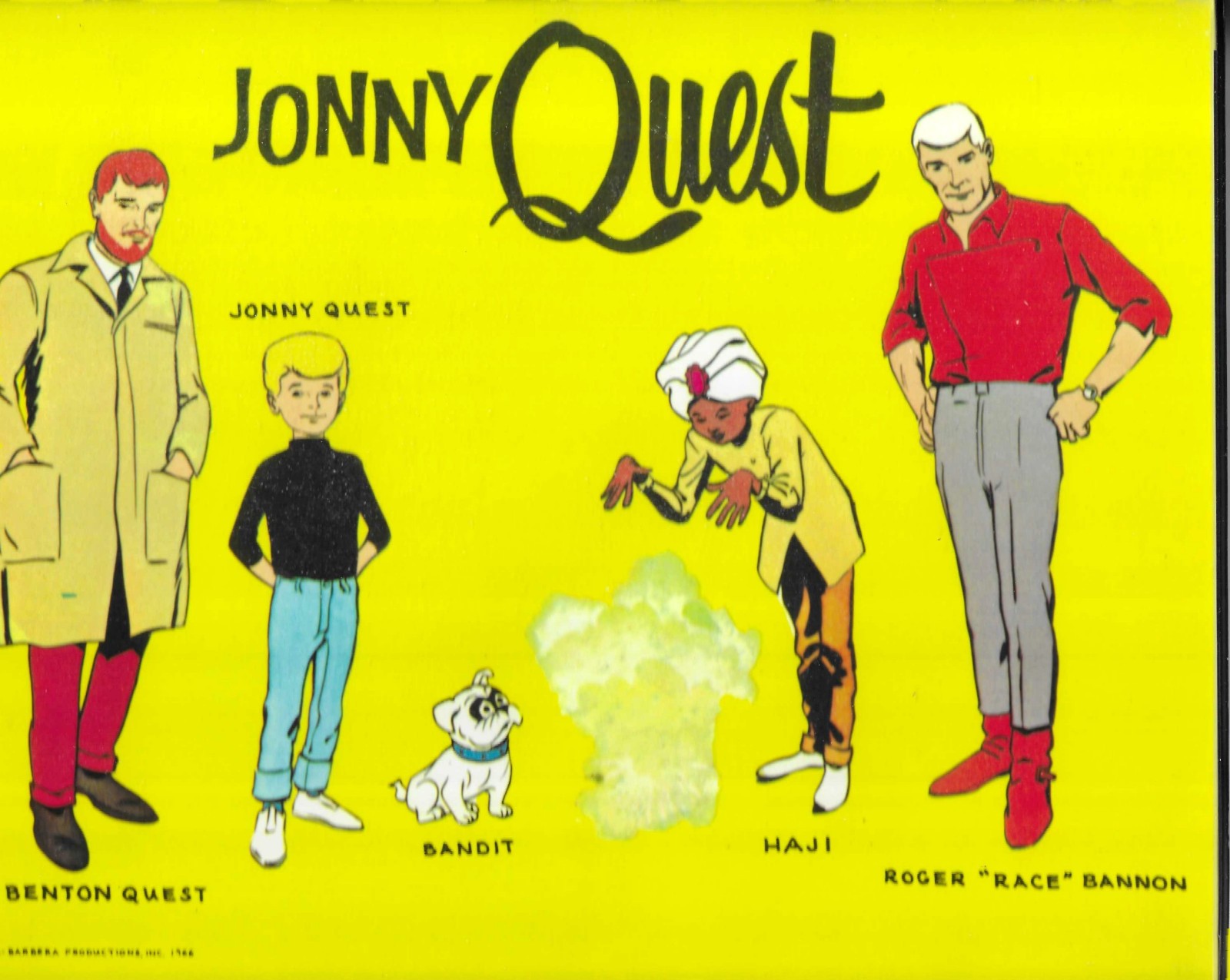 Hanna-Barbera Vintage Cartoon Portait Framed-Jonny Quest and group
