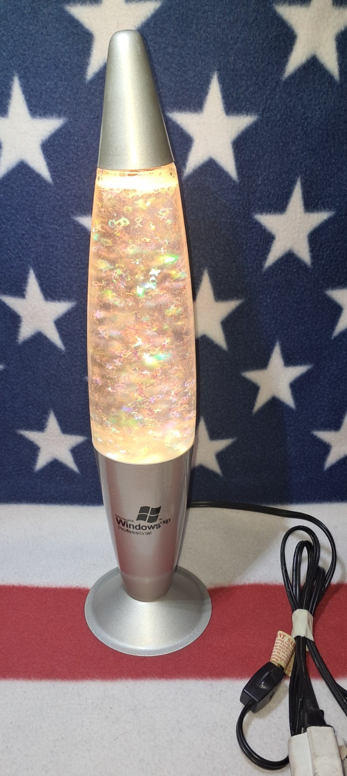 Microsoft Windows XP Glitter Lava Lamp 2001 Promotional RARE GRAIL PROMO
