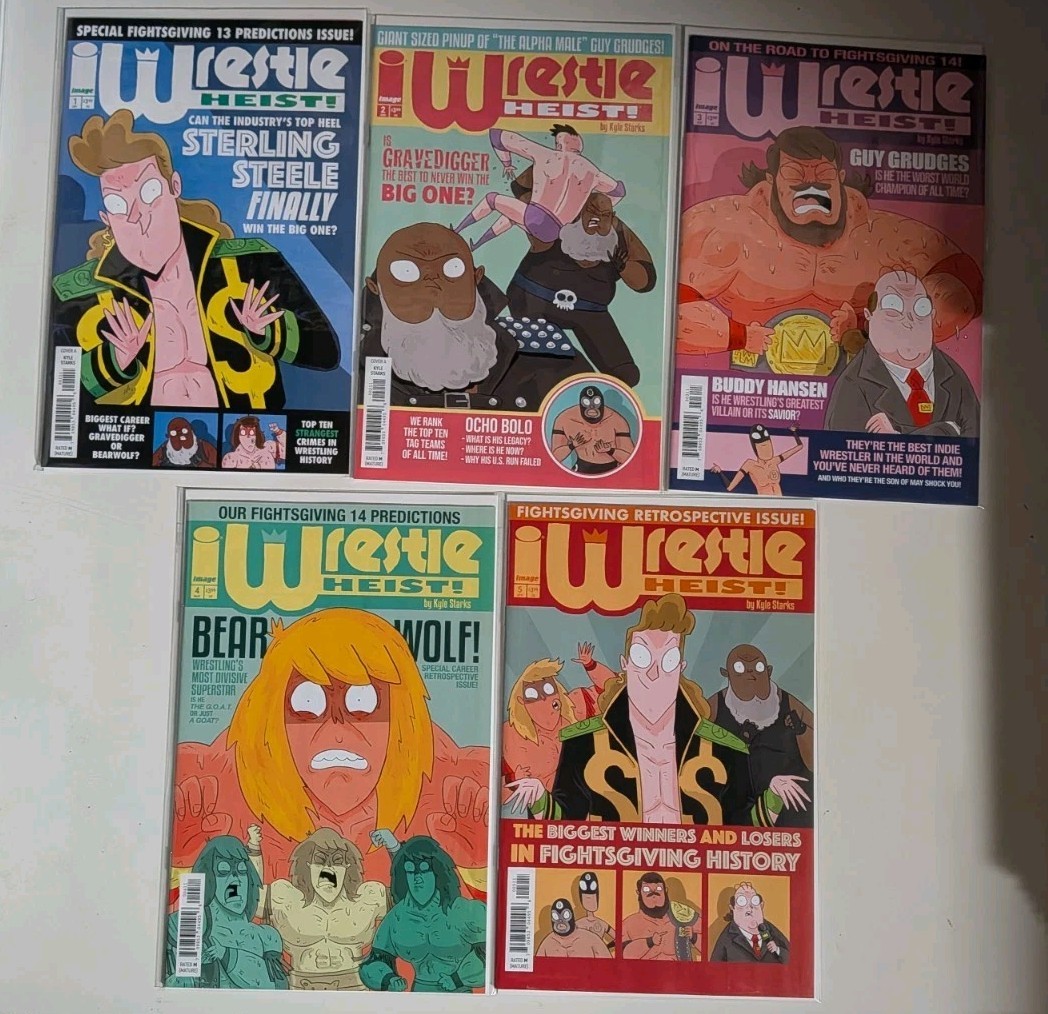 WRESTLE HEIST (2025) #1 2 3 4 5 NM-/VF+ COMPLETE SERIES SET IMAGE COMICS