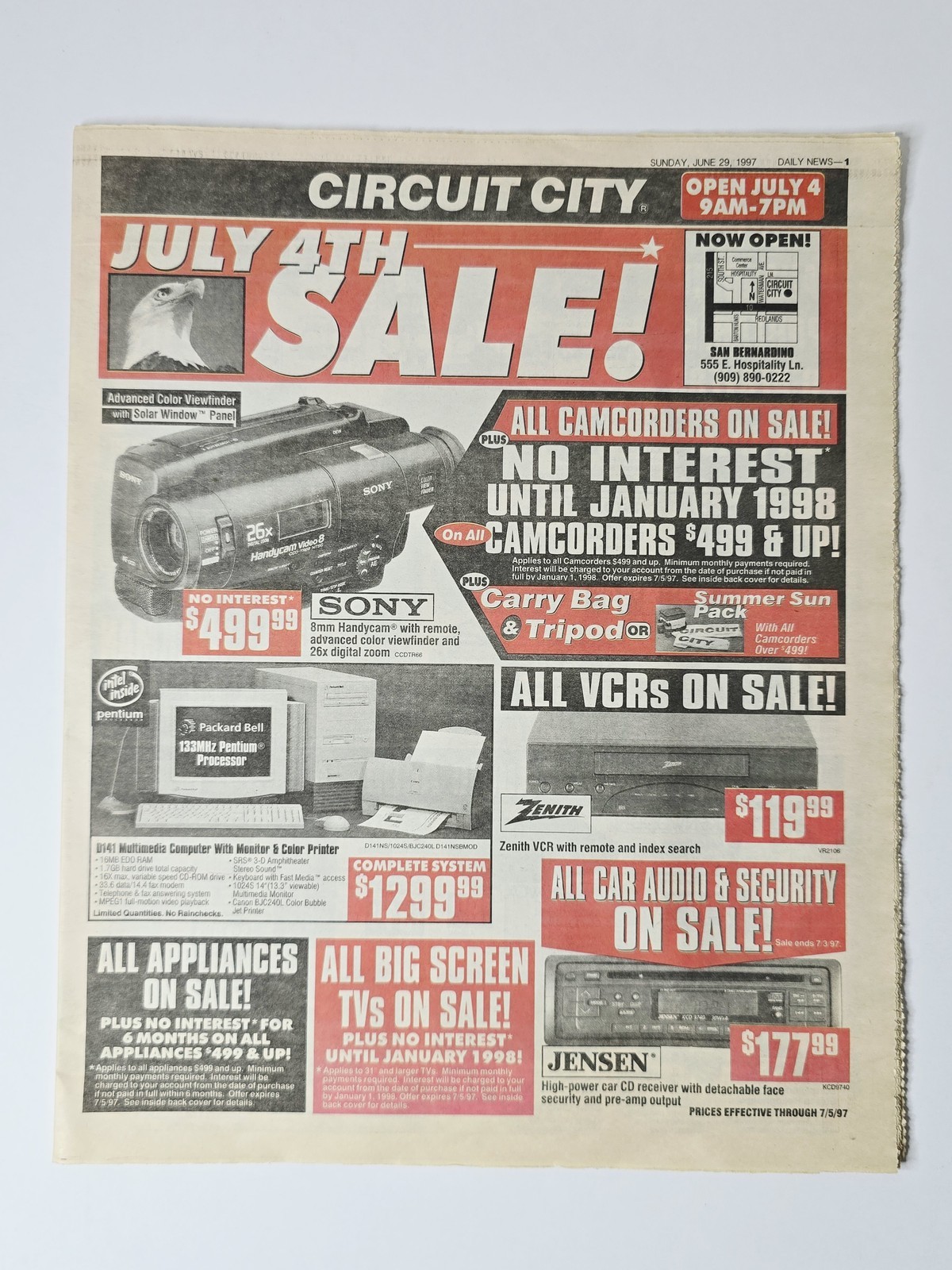 Circuit City 1997 Apple Macintosh Performa 6400 July 4th 16 Page Circular