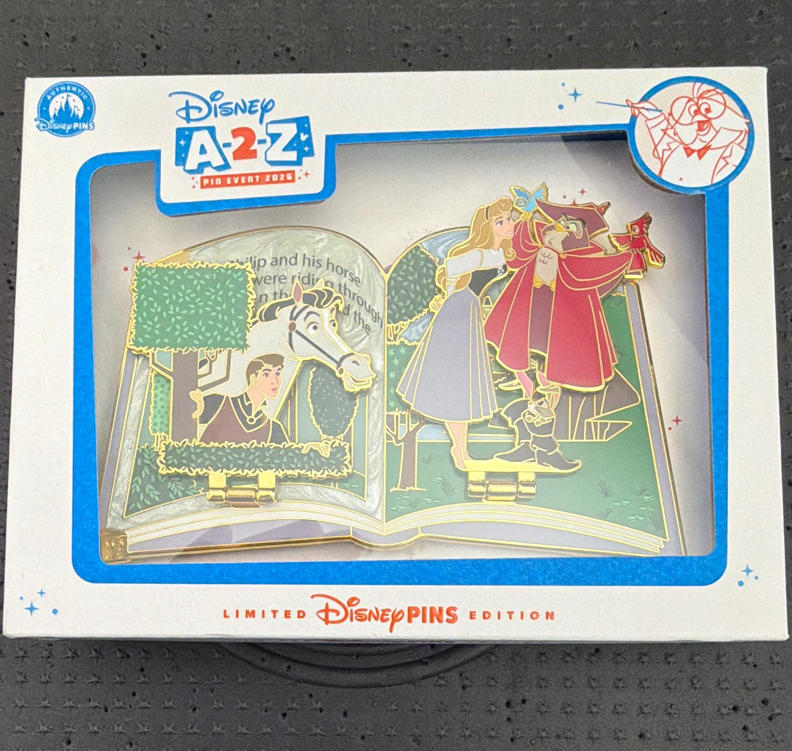 🌟 Disney A2Z Pin Event 2026 #43 Pop-up Books Sleepy Beauty Aurora LE500 IN HAND