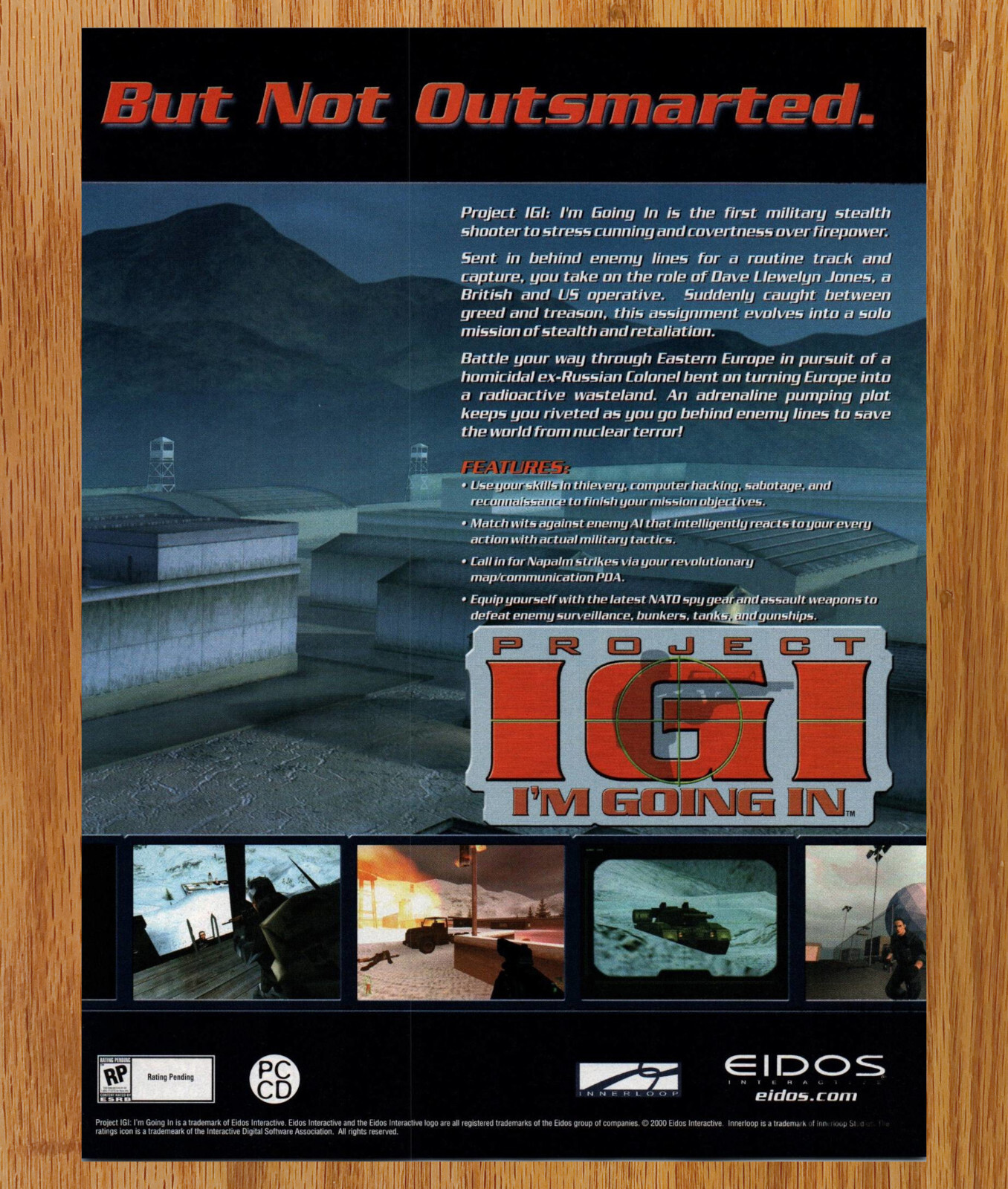 Project IGI I'm Going In Eidos - Game Print Ad / Poster Promo Art 2000