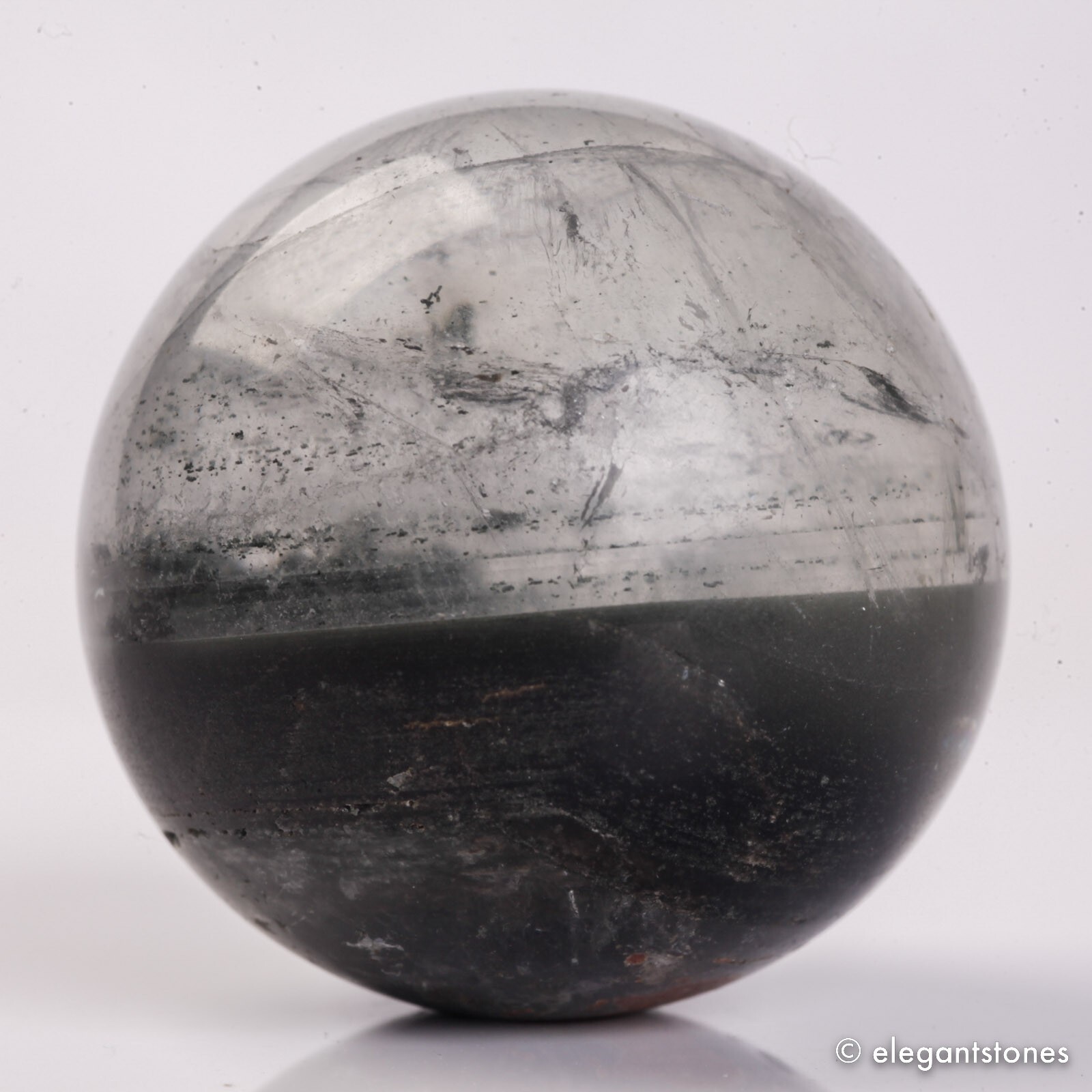 64g35mm Natural Garden/Phantom/Ghost/Lodolite Quartz Crystal Sphere Healing Ball