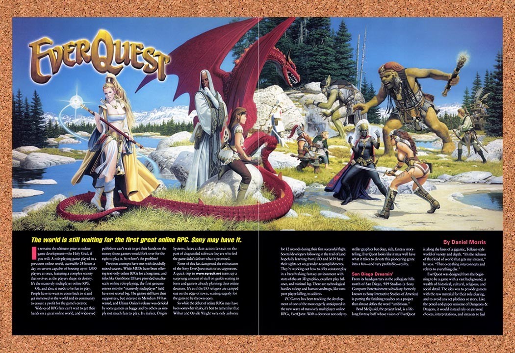 1998 EverQuest Vanilla Early Preview Original Advertisement / Retro Promo vr4