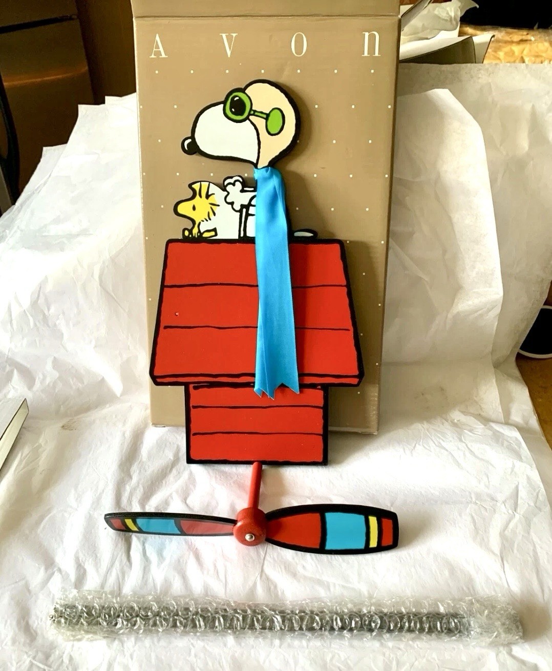 Vintage AVON Snoopy FLYING ACE  Woodstock Whirls Of Fun Decoration Woodstock NIB
