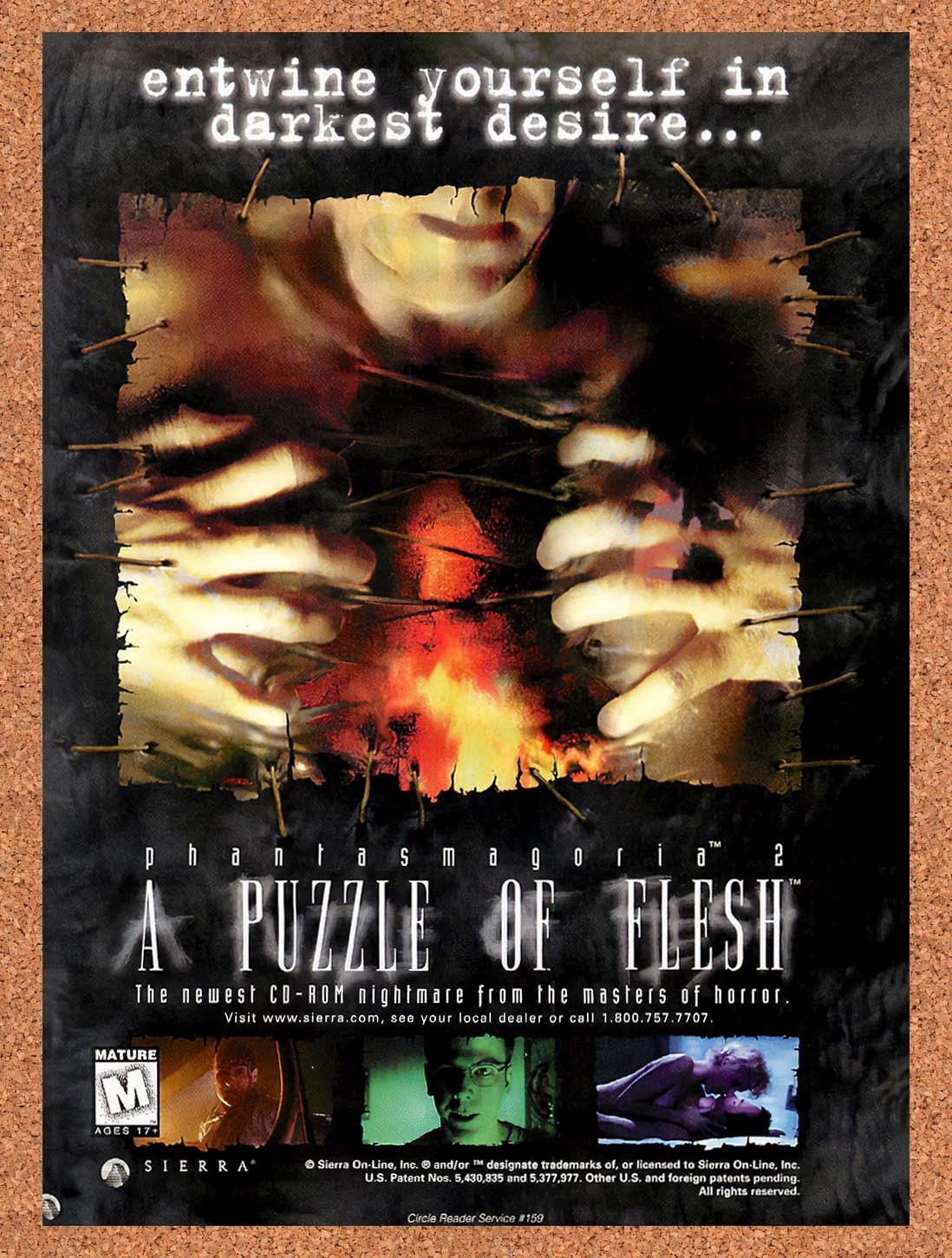 1996 Phantasmagoria 2 A Puzzle Of Flesh PC Original Advertisement / Promo v1