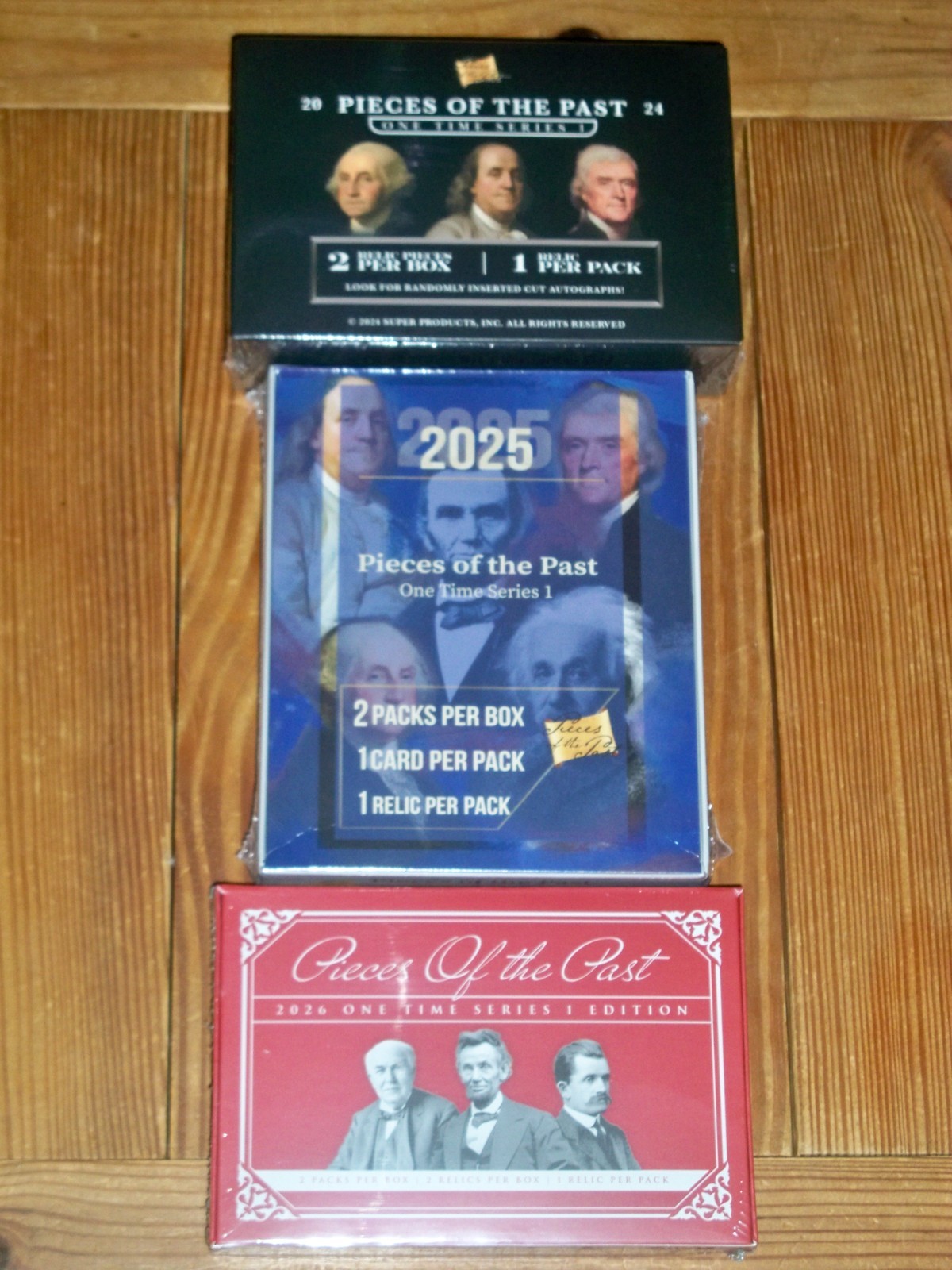 3 Sealed Keepsake Box -- Pieces Of Past ONE TIME SERIES 1 -- 2024 / 2025 / 2026