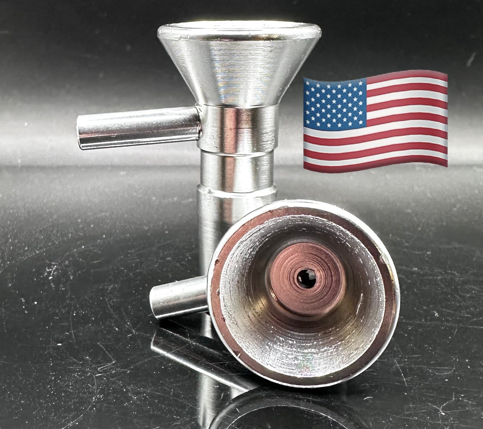 14mm Aluminum Metal SILVER bowl slide  water pipe bong Unbreakable