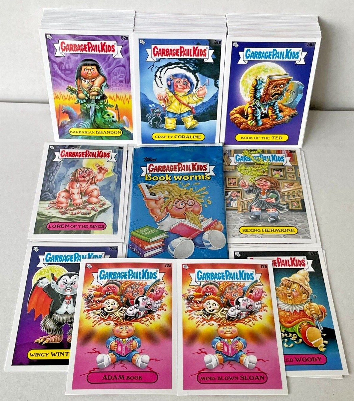 2022 Topps Garbage Pail Kids BOOK WORMS Complete 200-Card BASE SET Sticker GPK
