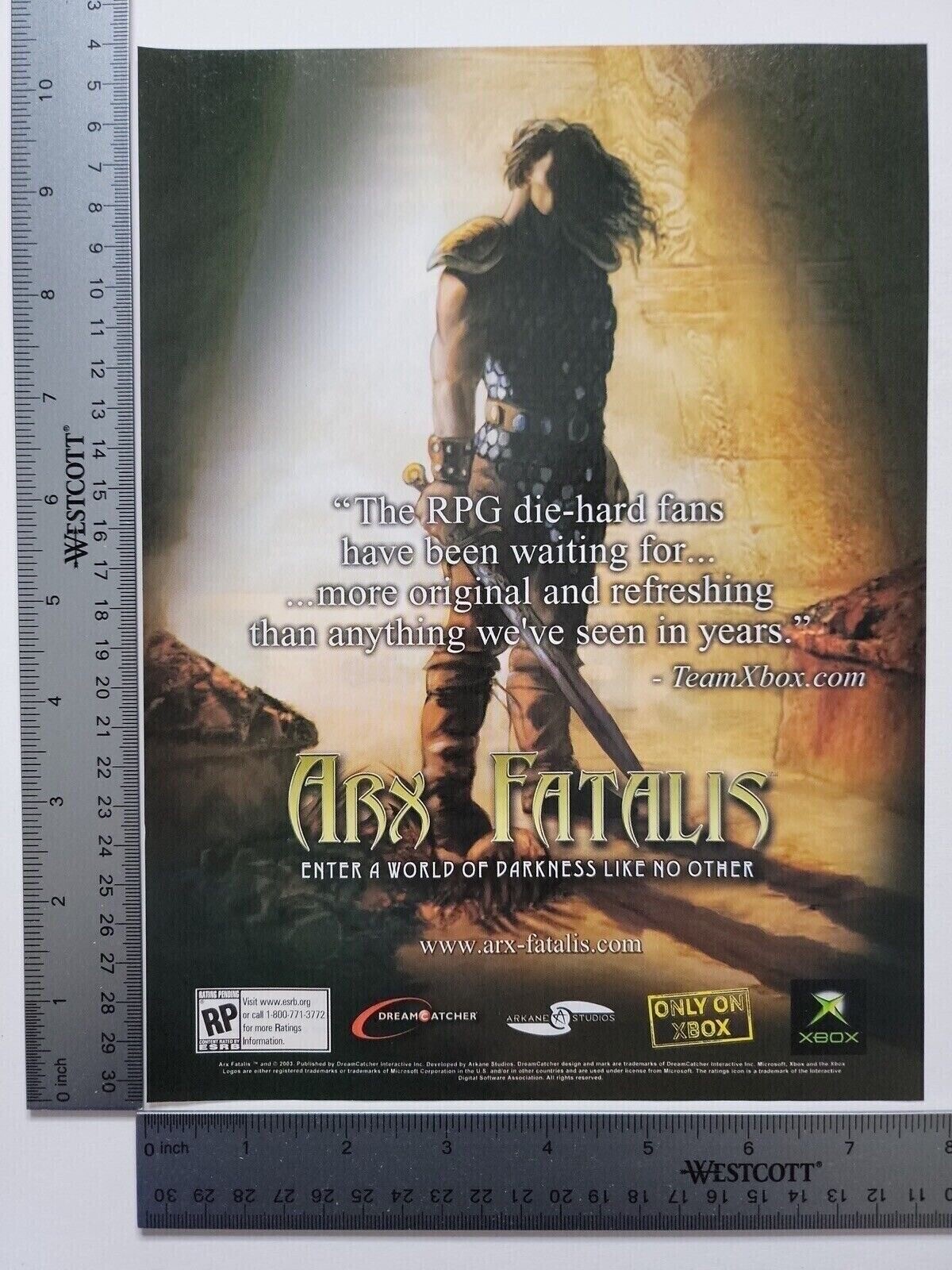Arx Fatalis Xbox Advertisement Original Print Ad / Poster Game Gift Art