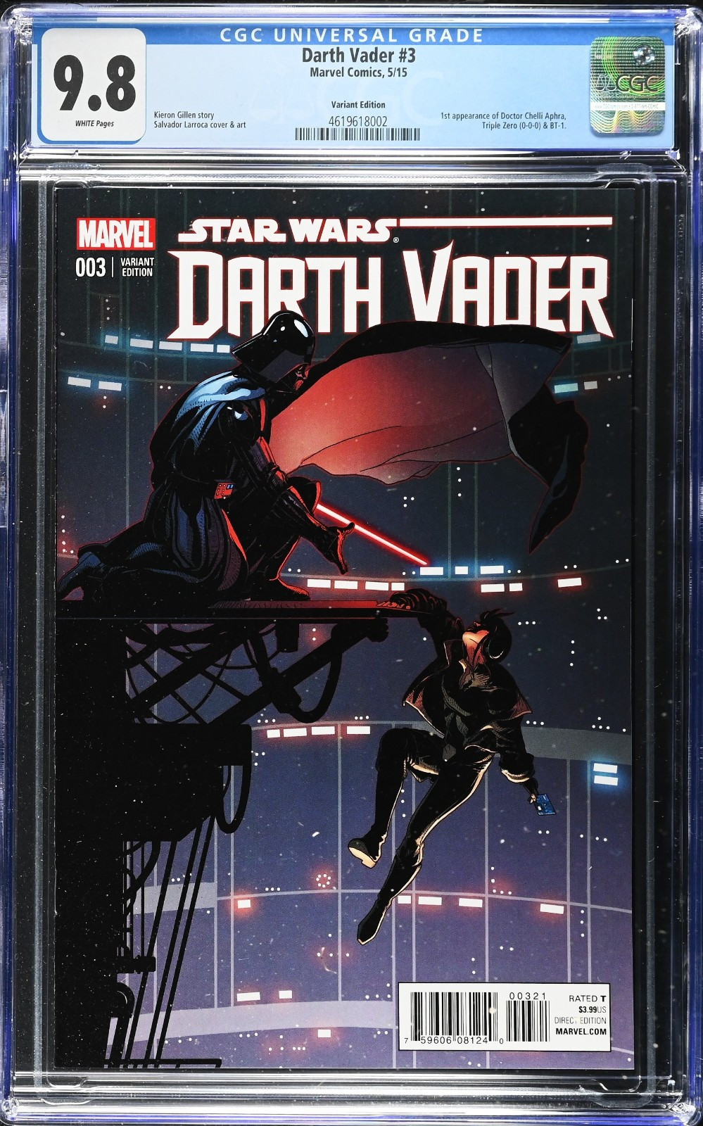 Darth Vader #3 (2015) CGC 9.8 Iconic Star Wars Empire Strikes Back Cvr LTD 1:25