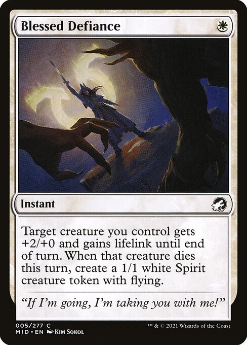 Blessed Defiance (5) (Non-Foil) MID MTG NM