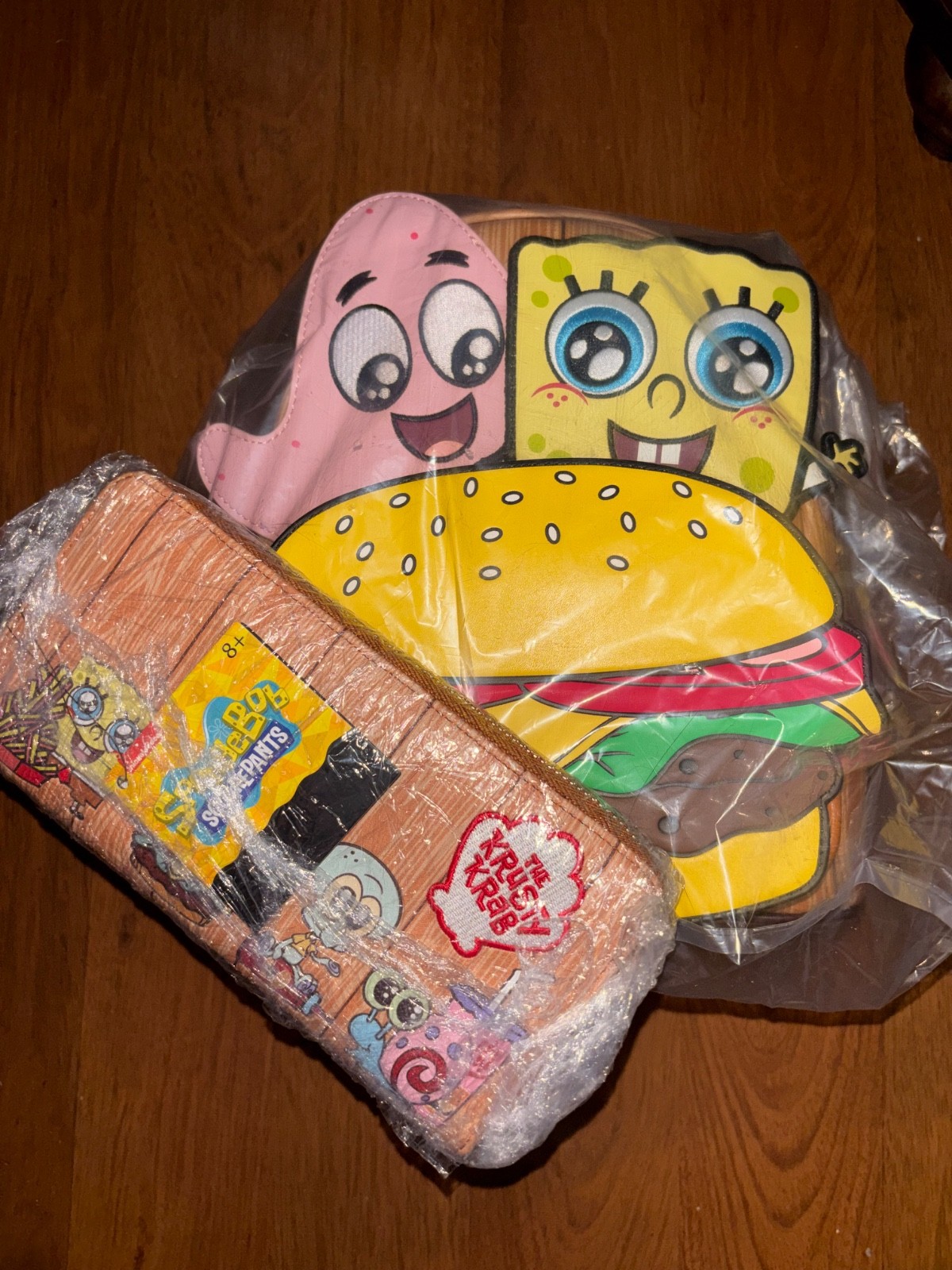 Loungefly x Nickelodeon SpongeBob  Krabby Patty Group Mini Backpack w/ WalletNWT