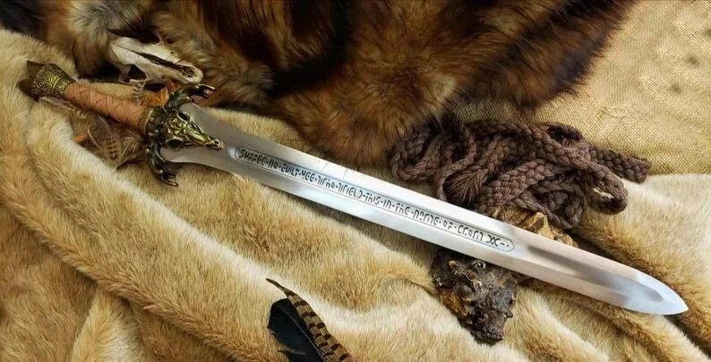Handmade Conan Swords (Pair) Atlantean & King Replica Blades Cosplay Display ...