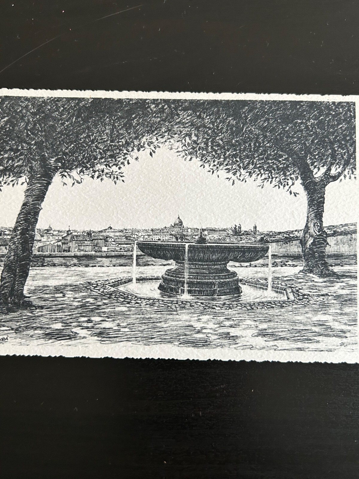 Vintage Ediz Enrico Verdesi Roma Postcard - Veduta DallAccademia Di Francia