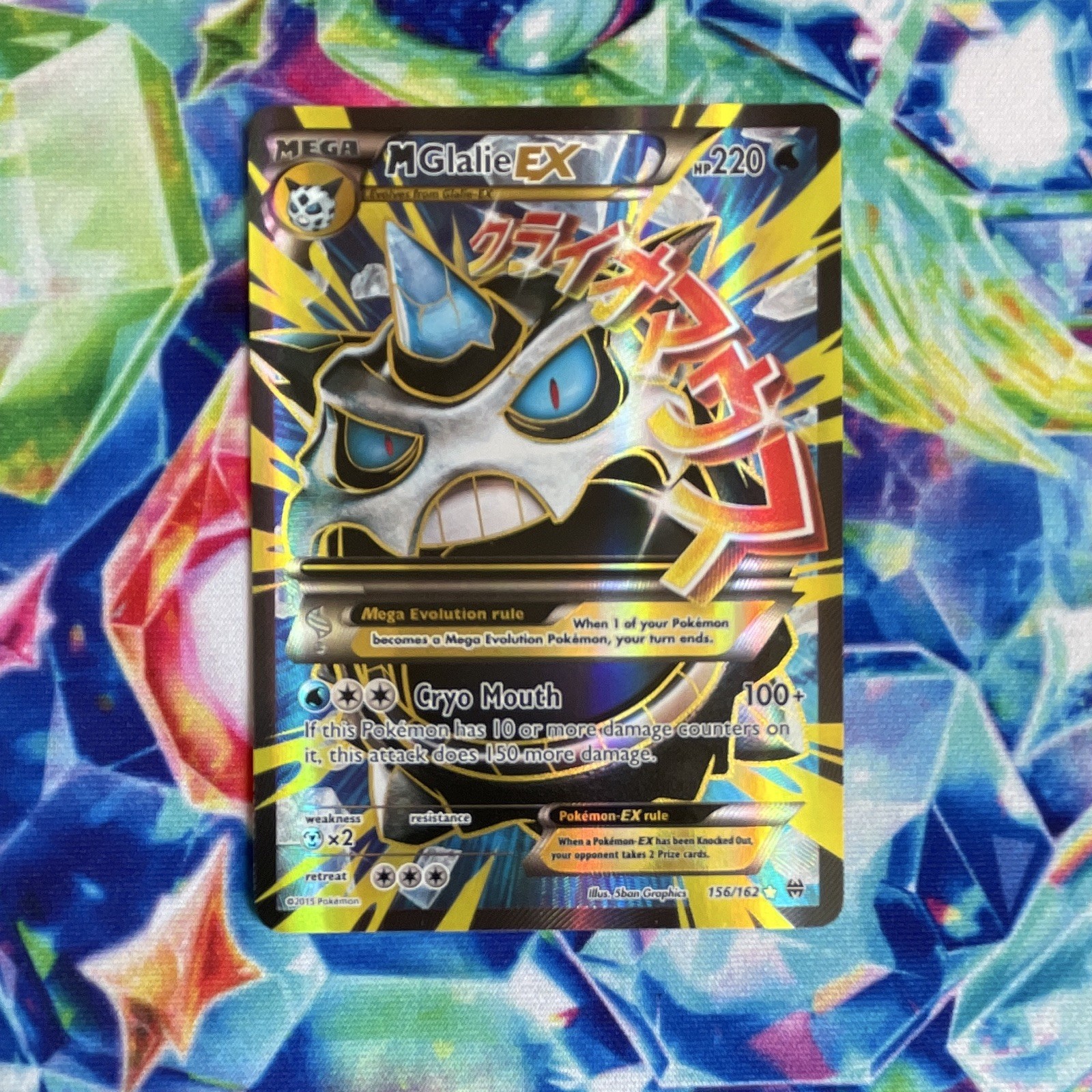 Pokemon Mega M Glalie EX Breakthrough 156/162 NM Condition