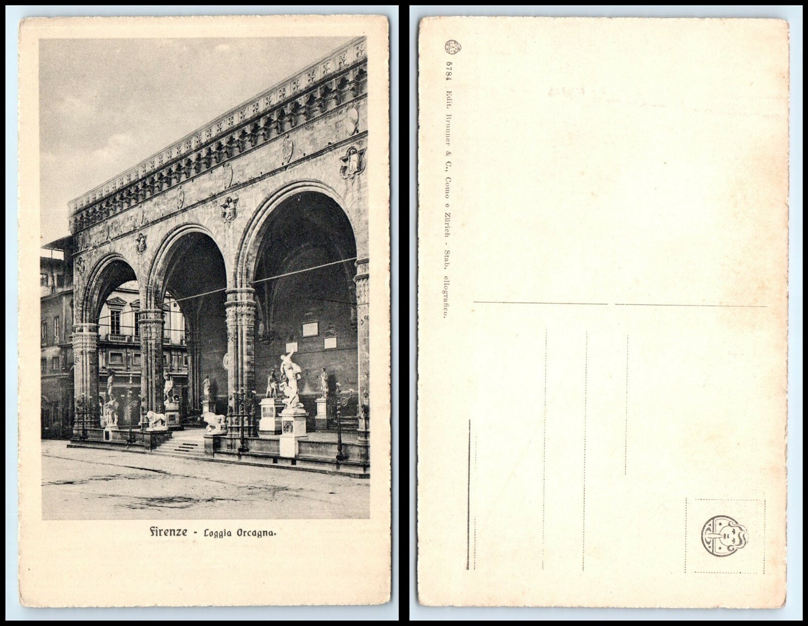 ITALY Postcard - Florence, Loggia Orcagna B21