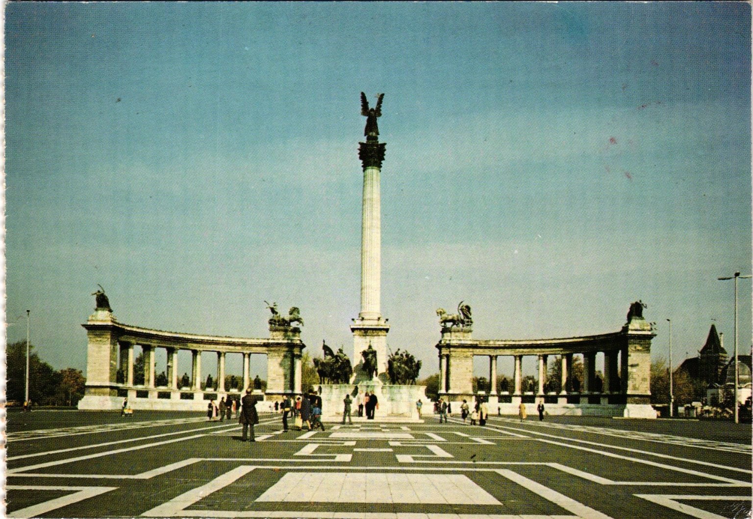 Budapest Heroes\' Square Millennium Monument Postcard Hungary