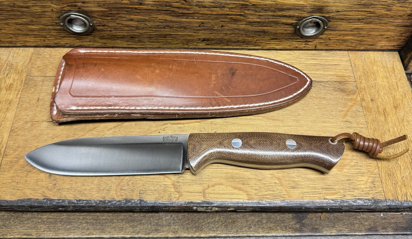 Bark River Bravo Alpha Canvas Micarta CPM-3V Fixed Blade Knife