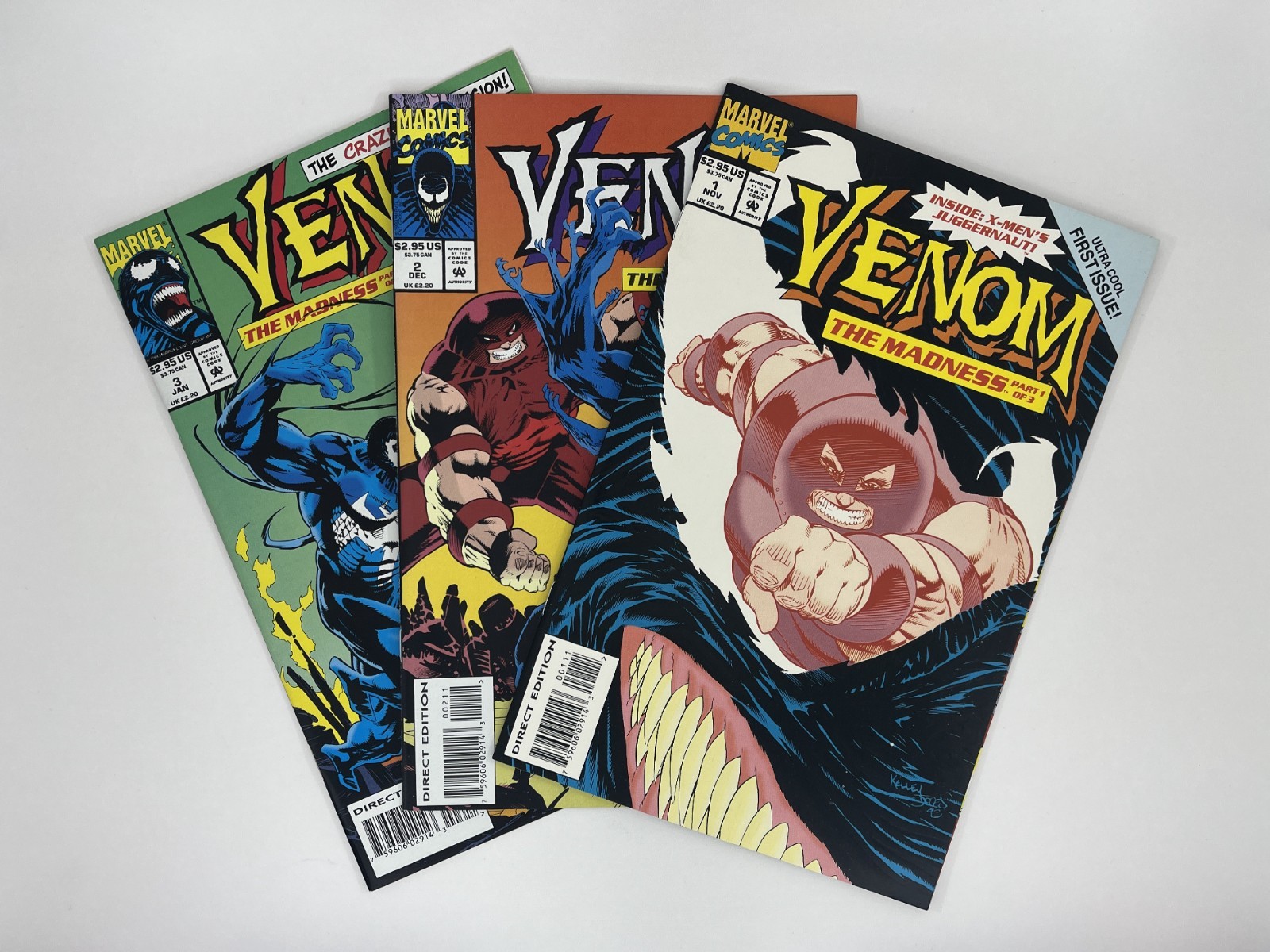 Venom: The Madness #1-3 Complete Set (Marvel, 1993) ◉ High Grade