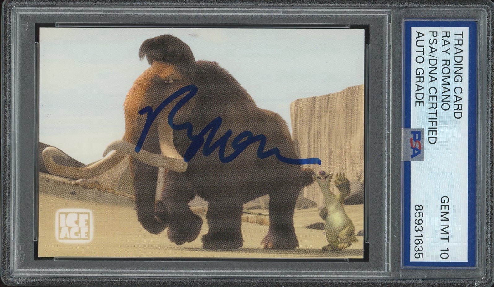 2002 Hero Factory #34 Ray Romano Signed Manny Ice Age Rookie Card PSA AUTO 10 RC