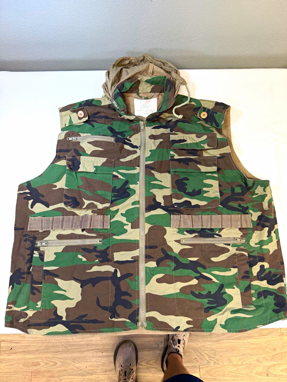Rothco Ranger Vest Woodland Camo XXXL Cotton/Polyester Militaria