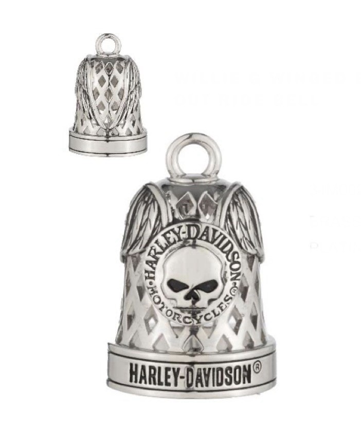 Harley-Davidson Winged Willie G Skull Diamond Cut Outs Ride Bell 34M00276