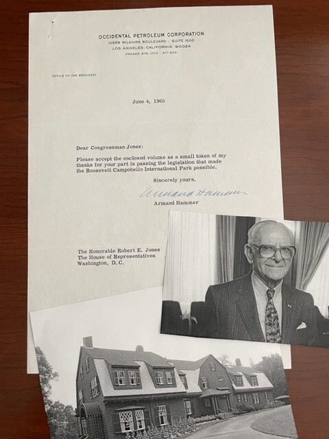 ARMAND HAMMER TYPED LETTER SIGNED, OIL TYCOON, ART MUSEUM, DIPLOMAT, ROOSEVELT