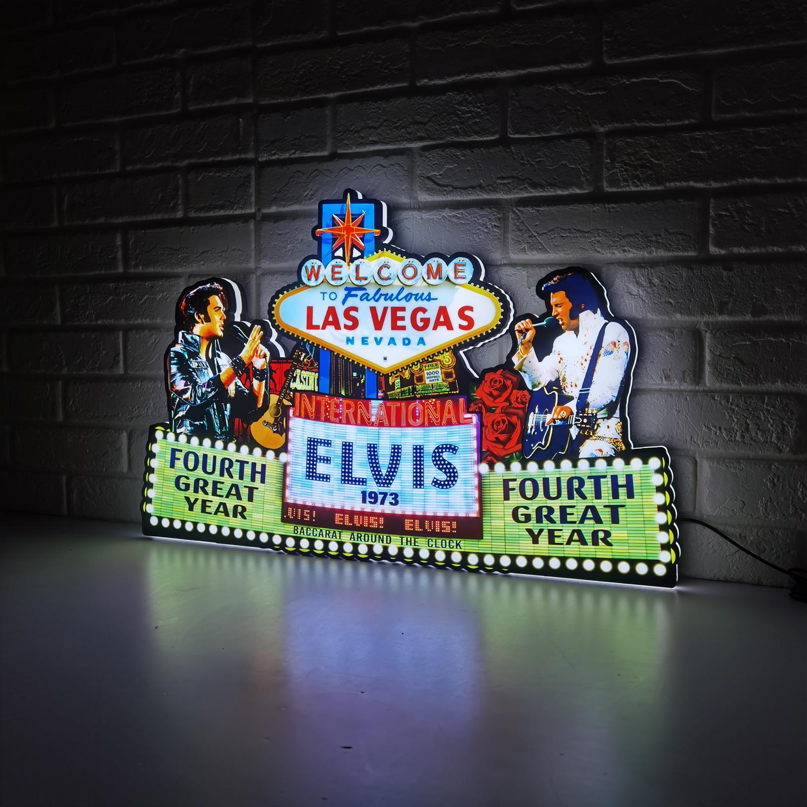 ULTRA RARE ELVIS PINBALL TOPPER LED LIGHTBOX - THE KING fast shipment-